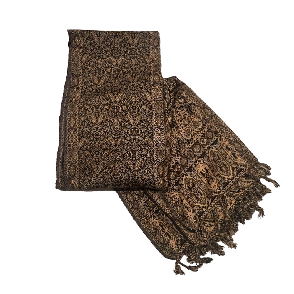 Unbranded Large Paisley Floral Scarf Shoulder Wrap - Picture 2 of 6